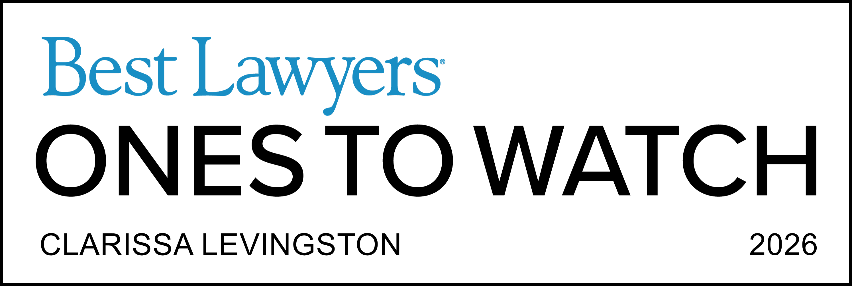 Best Lawyers | Ones to Watch 2026 | Clarissa Levingston